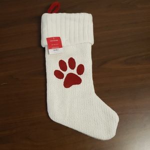 Paw Print Christmas Stocking